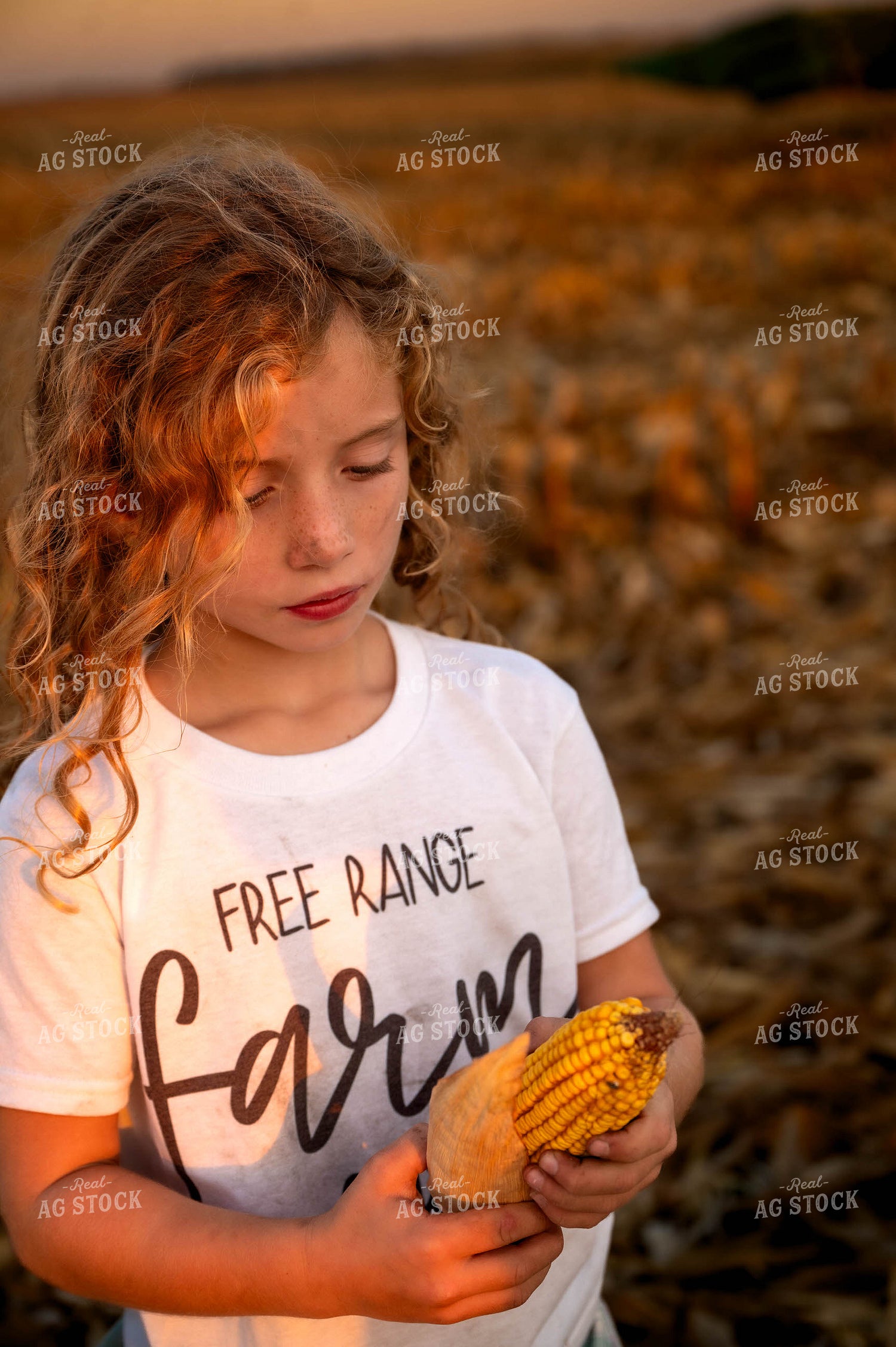 Farm Kid Playing in Field 115587
