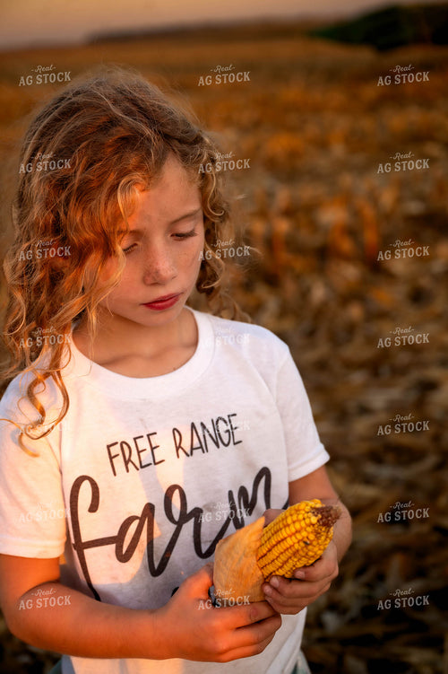 Farm Kid Playing in Field 115587