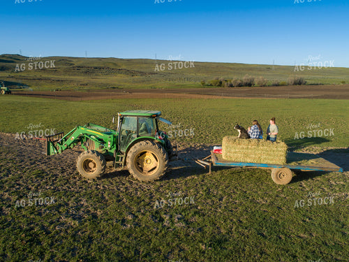 Farm Family on Hay Wagon 122045