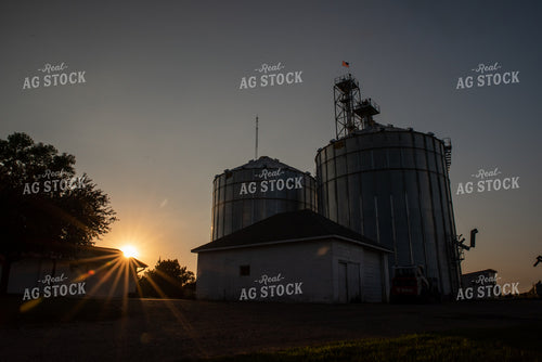 Grain Elevator in Sunset 76329