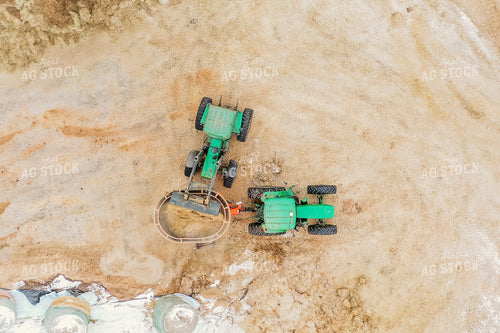 Mixing Feed in Cattle Feedlot 64042