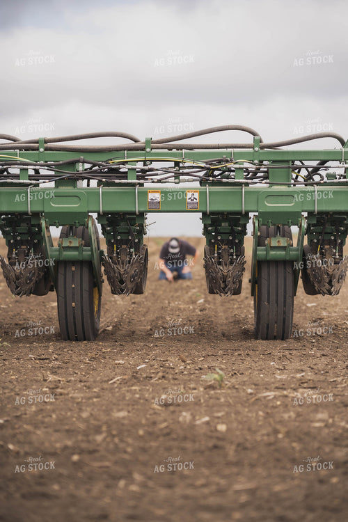 Planter in Field With Farmer 91004