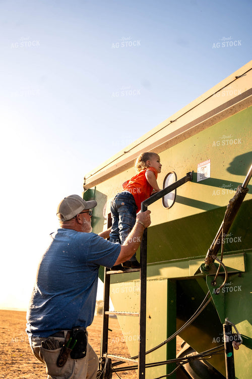 Farm Family at Soybean Harvest 115848