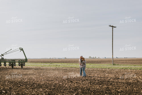 Farm Family in Field by Planter 8179