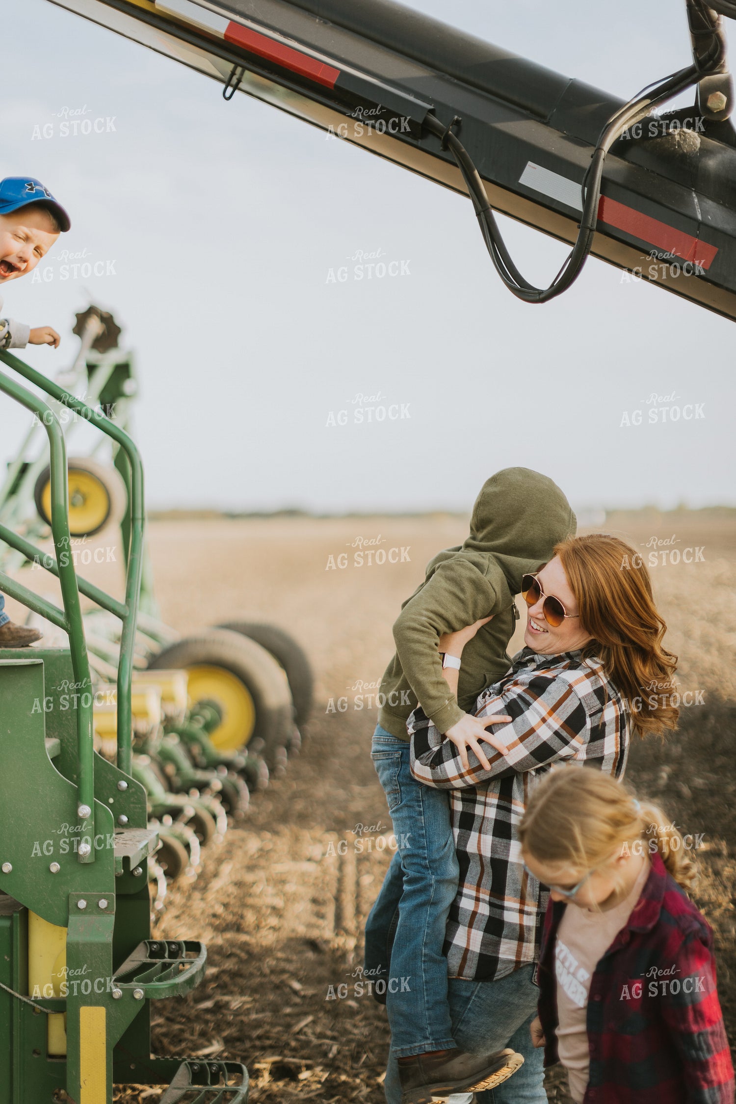 Farm Family in Field by Planter 8200