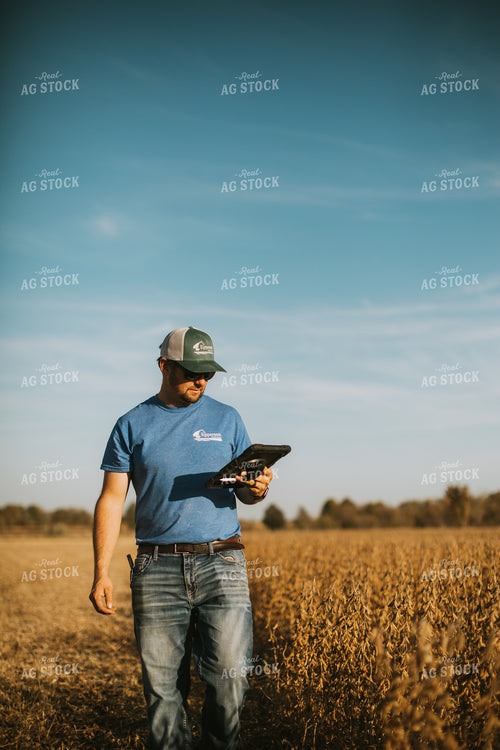 Farmer in Field with Tablet 7184