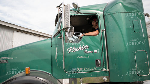 Farmer in Semi Truck 26264