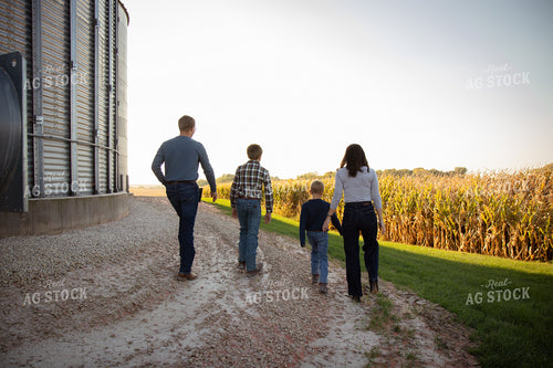 Farm Family Walking on Farm 268073