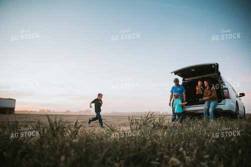 Farm Family in Field 7012