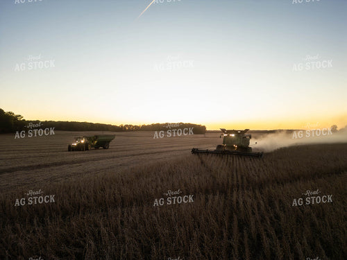 Aerial of Soybean Harvest 115454