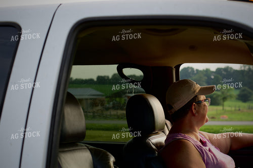 Female Farmer in Truck Cab 251162
