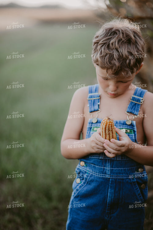 Farm Kid Holding Corn 111018