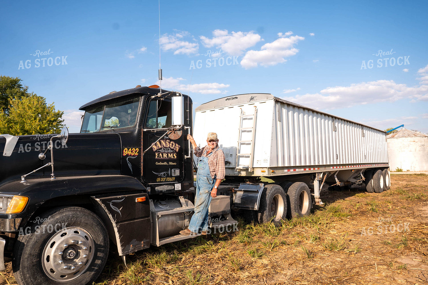 Farmer with Semi Truck 115887