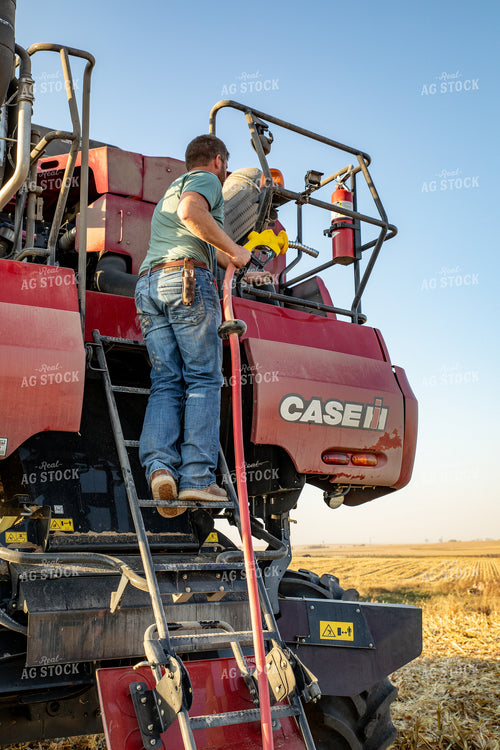 Farmer Fueling Up Combine 286031