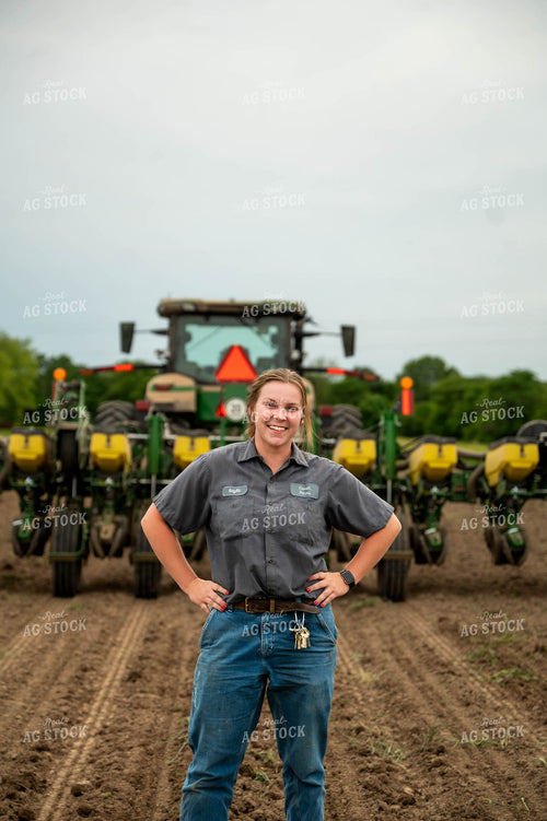 Female Farmer by Planter 115702