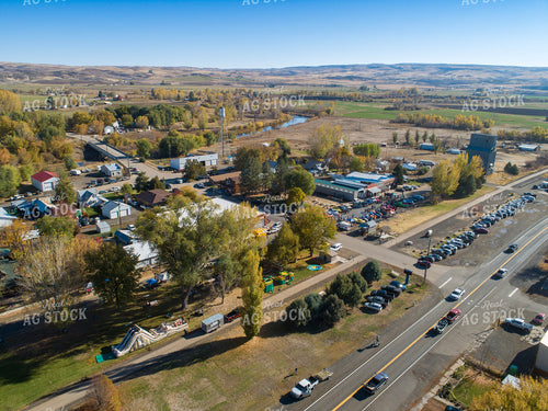 Aerial of Small Town Community 122032