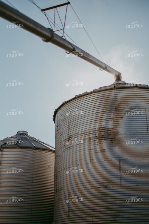 Auger Filling Up Grain Bin 111014