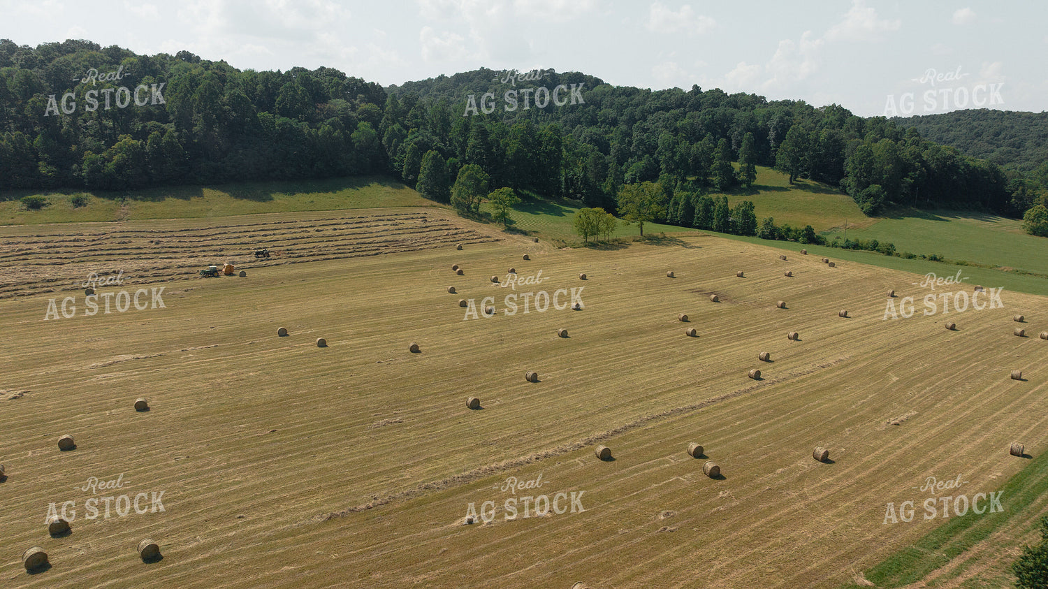 Aerial of Baling Hay 52990