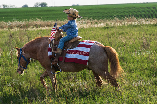 Farm Kid on Horseback 65063