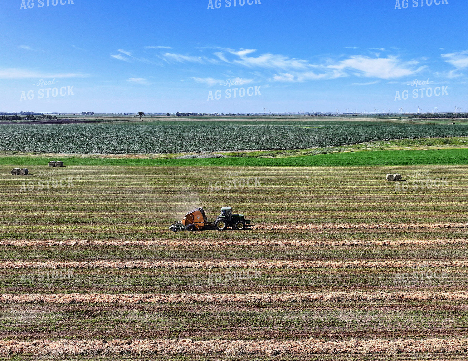 Aerial of Baling Hay 141322