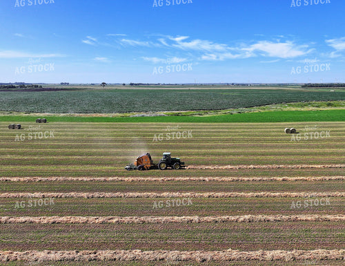 Aerial of Baling Hay 141322