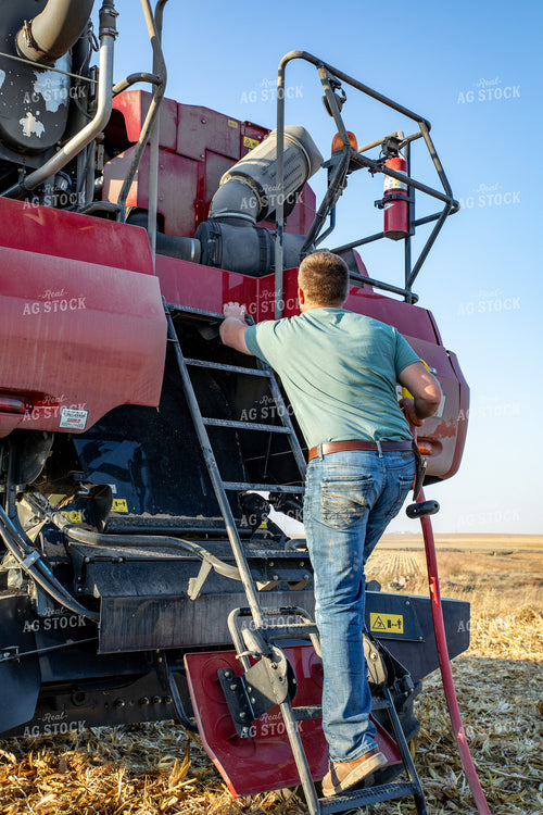 Farmer Fueling Up Combine 286030