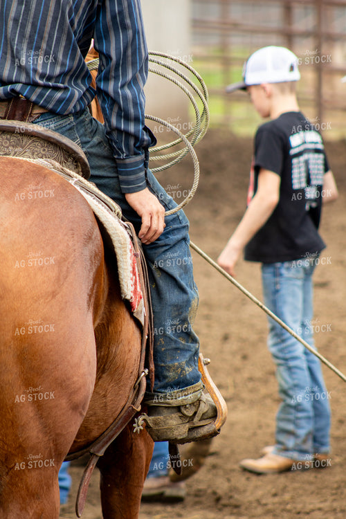 Rancher Roping Cattle 214176