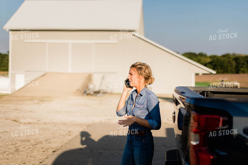 Female Farmer on Phone 8265