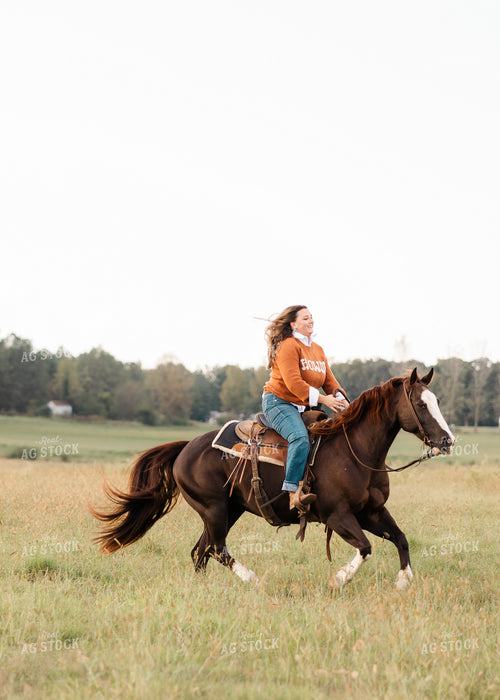 Female Rancher on Horseback 256009