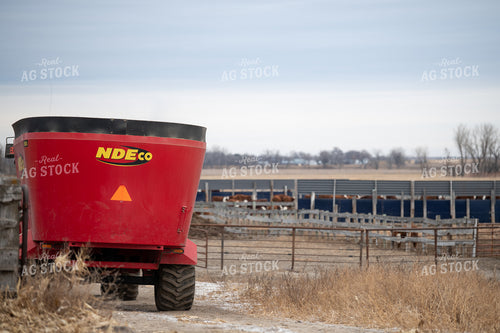 Feed Wagon in Farmyard 212170