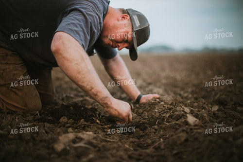 Farmer Checking Seed Depth 5683