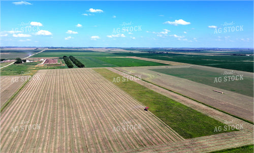 Aerial of Cutting Hay 141625