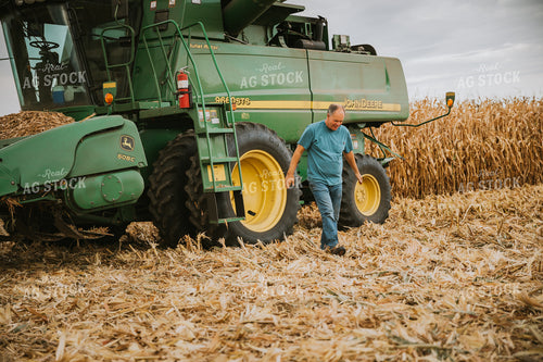 Farmer Walking in Field 6637