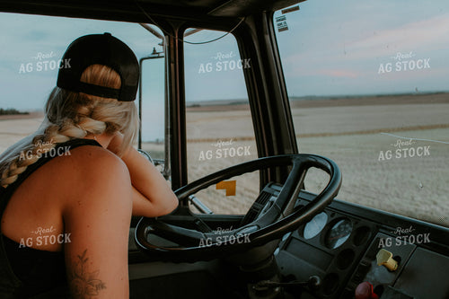 Female Farmer Driving Semi 187003