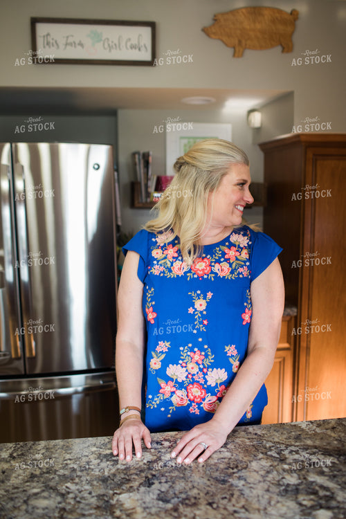 Farm Wife Prepping Meal in Kitchen 4436