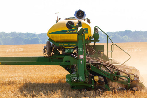 Planter in Harvested Wheat Field 79067