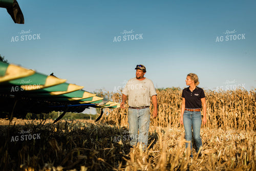 Farmer and Agronomist Talking in Field 8280