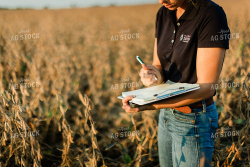 Female Agronomist Checking Beans 8310