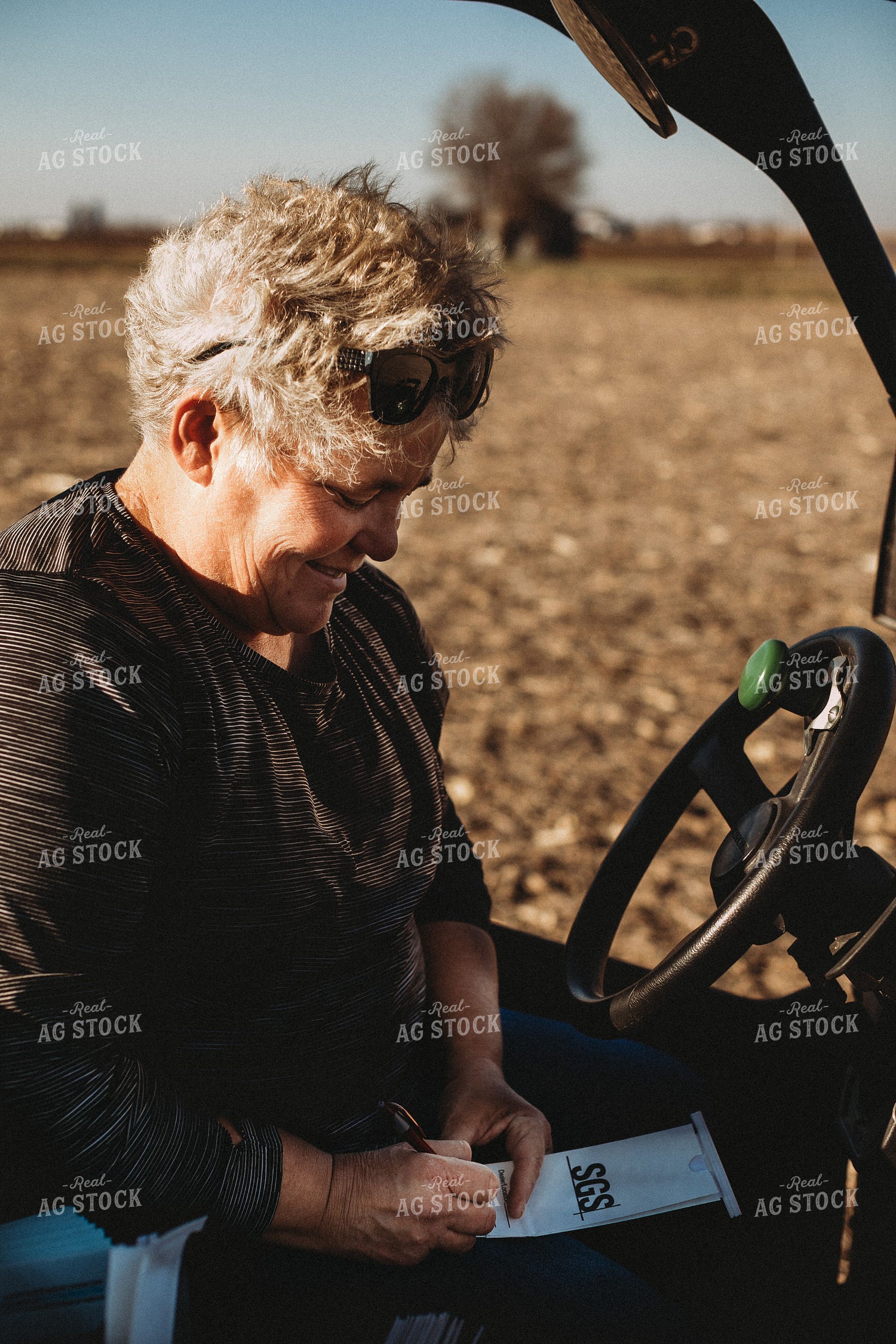 Farmer Filling out Soil Sample Bag 3711