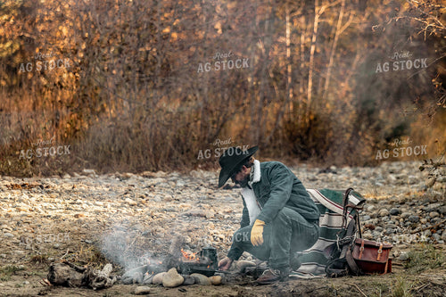 Cowboy Around a Campfire 188148