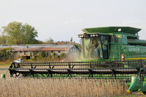 Combine Harvesting Soybeans 52064