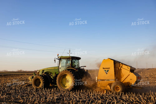 Making Corn Stalk Bales 152366