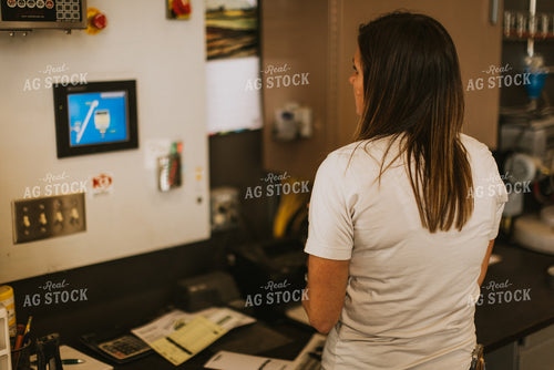 Woman Farmer Treats Seed 7565