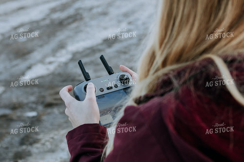 Female Farmer Flying Drone 77347