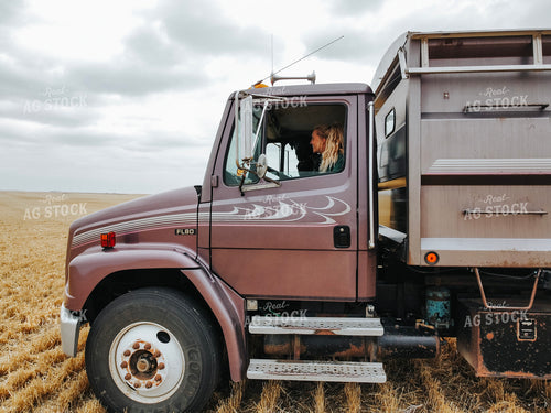 Female Farmer Drives Truck 187070