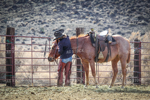 Female Rancher and Horse 78031