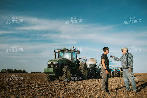 Farmers in Field with Planter 4242