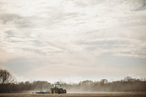 Tractor Disking Corn Field 3612
