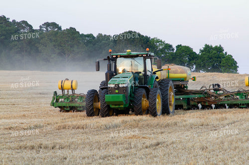 Planter in Harvested Wheat Field 79058