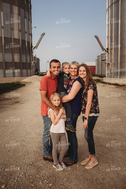 Farm Family with Grain Bins 4623